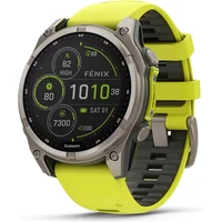 Garmin Fenix 8 Solar 47mm šedé s žluto-grafitovým páskem - Chytré hodinky