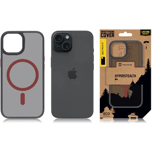 Tactical MagForce Hyperstealth 2.0 kryt iPhone 15 Black/Red - Pouzdra - Obrázek A655000P01