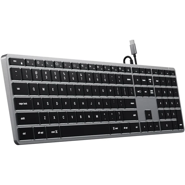 Satechi Slim W3 USB-C Backlit Wired Keyboard US vesmírně šedá - Klávesnice - Obrázek A6AT000501