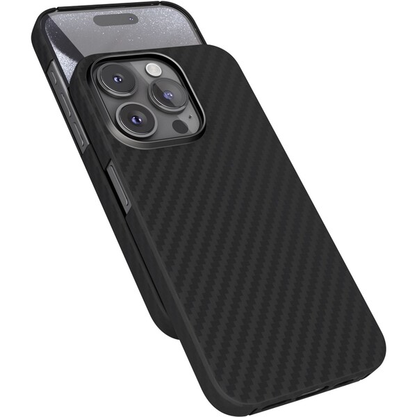 Epico Mag+ Carbon Case pro iPhone 15 Pro Max černý Černá