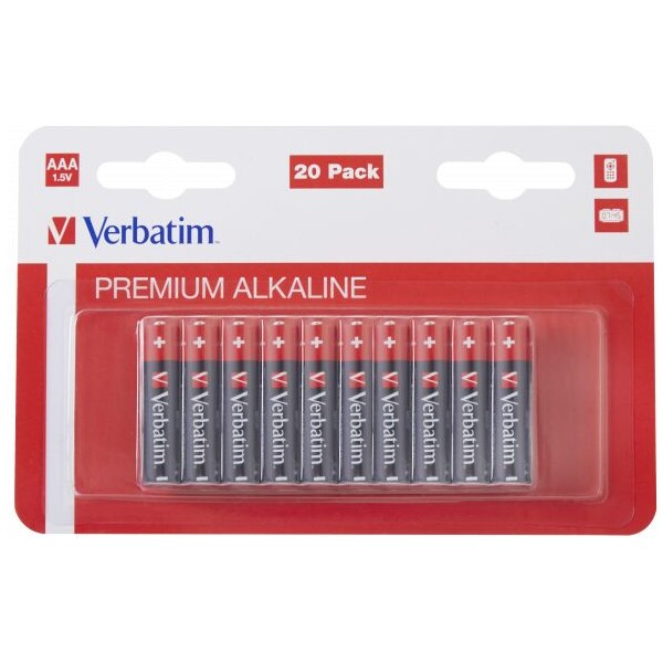 Verbatim AAA alkalická baterie LR3 (20 ks)