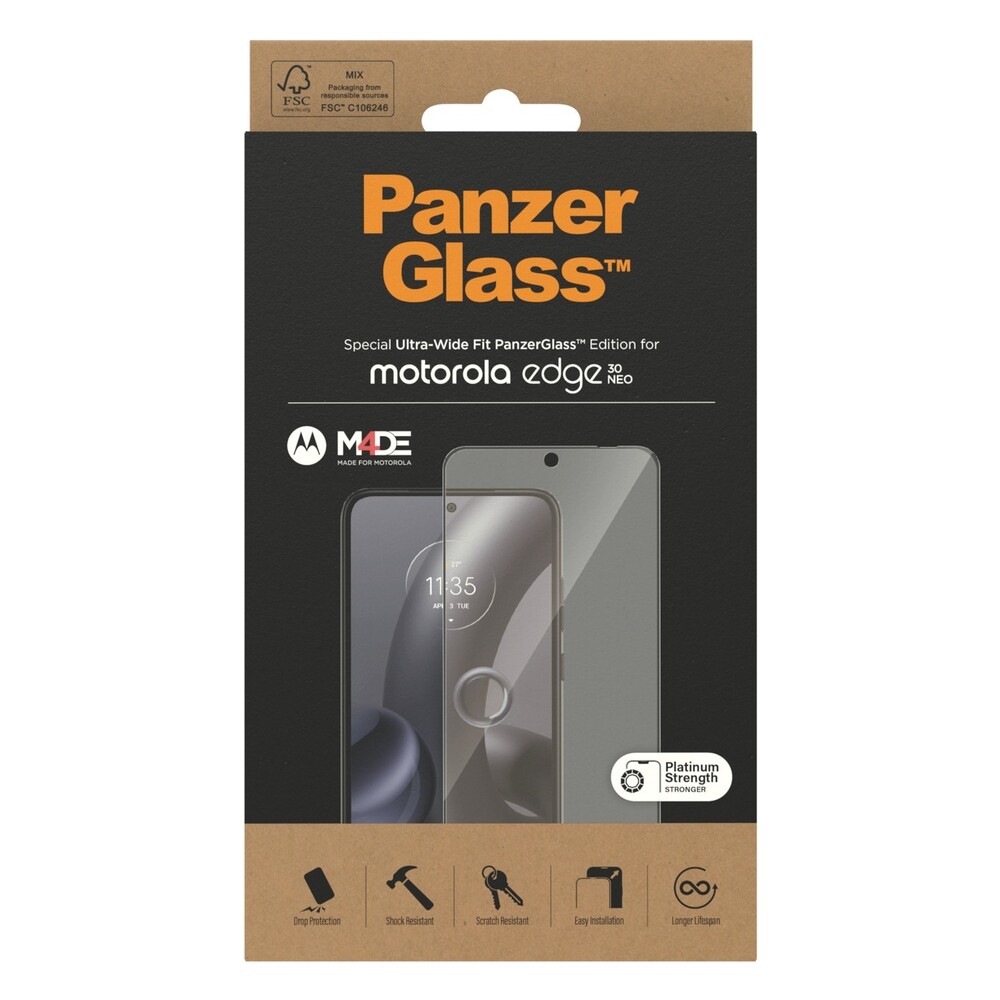 Panzer Premium Full Fit Motorola Edge 30 Neo Screen Protector - Black