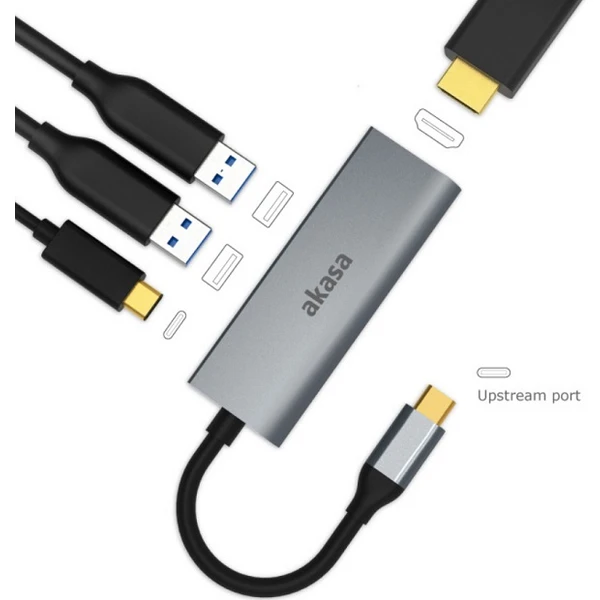 Akasa dokovací stanice 4v1 USB 3.1 Type-C - Dokovací stanice - Obrázek A85X600301