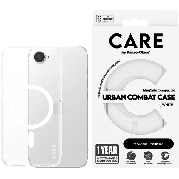 PanzerGlass® CARE kryt Apple iPhone 17e/16e MagSafe Urban Combat čirý/bílý - Pouzdra - Obrázek A8GD000J01