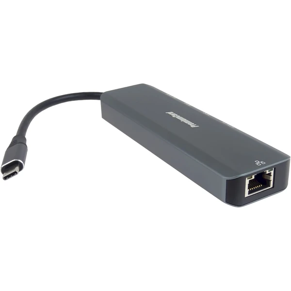 PremiumCord USB-C na HDMI + 2x USB3.2 + PD 100W+ RJ45 10/100/1000Mbps adaptér - Dokovací stanice - Obrázek A8LF000K01
