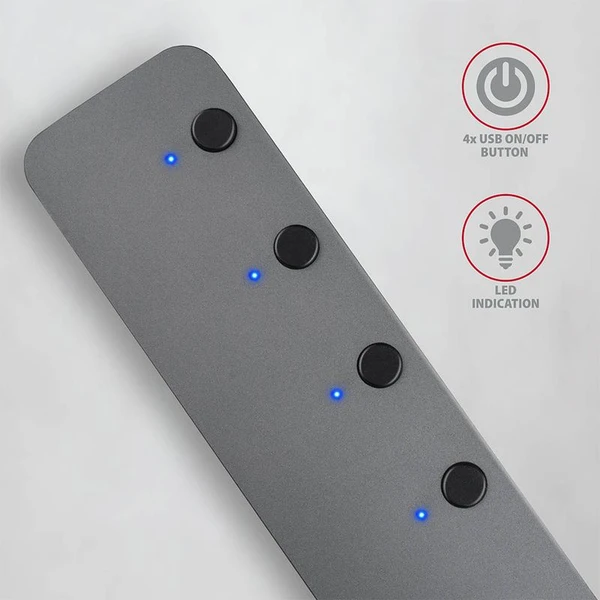 AXAGON SUPERSPEED USB-A SWITCH HUB - USB huby - Obrázek A97HF00101