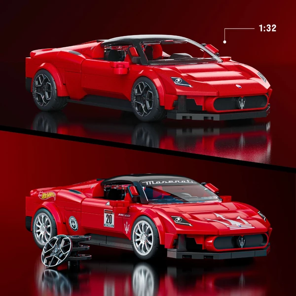 Mattel Brick Shop sestavitelný model Hot Wheels - Maserati MC20 (Speed series) - Stavebnice - Obrázek AA6L000K01