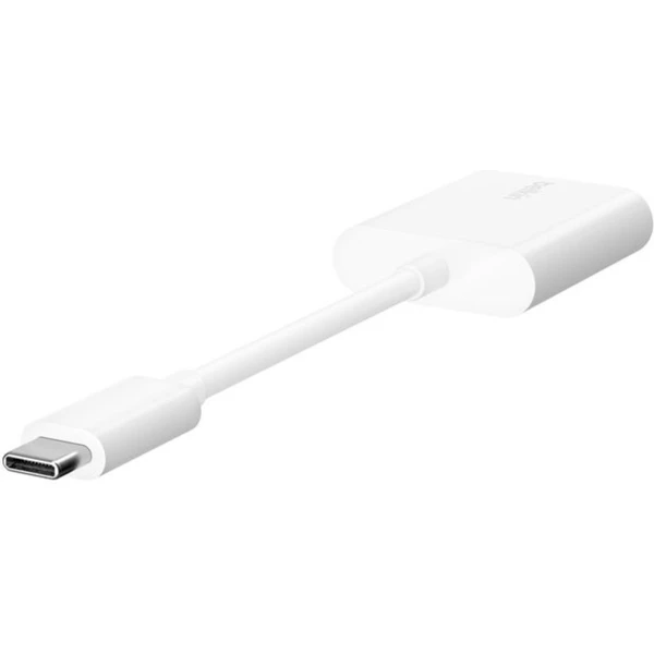 Belkin RockStar USB-C/2x USB-C redukce pro napájení + audio 60W bílá - Kabely a redukce - Obrázek AAWC000K01