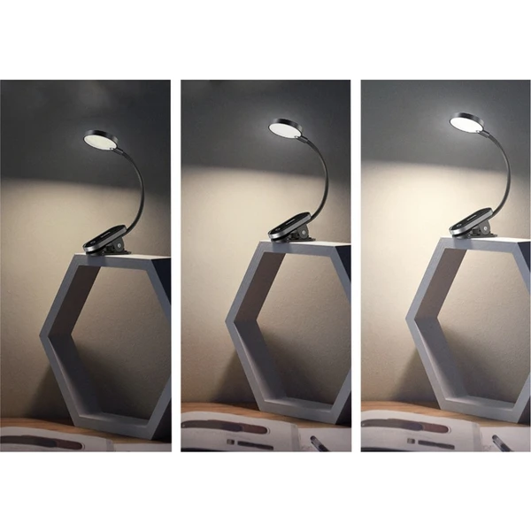 Baseus Mini LED lampička s klipem šedá - Lampičky - Obrázek AB3P600301
