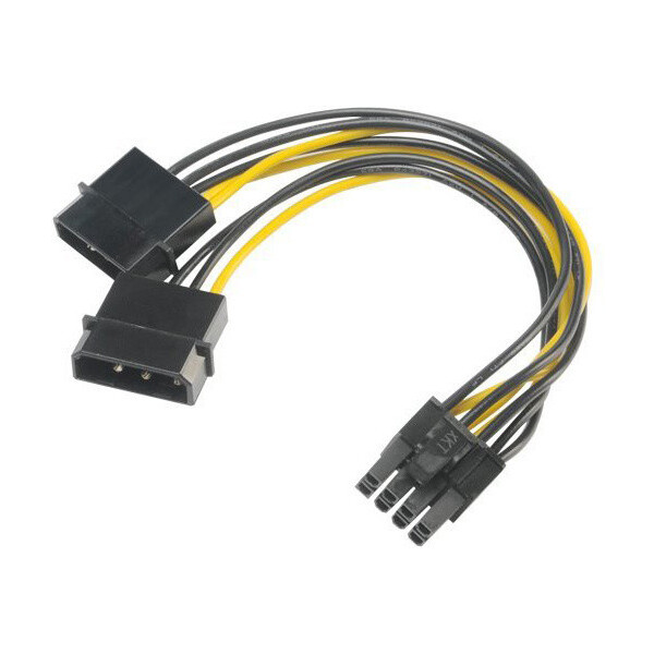 Akasa redukce 4pin Molex na 8pin PCIe, 15cm