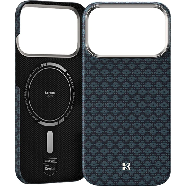 Benks ArmorGrid ArmorAir Kevlar MagSafe kryt iPhone 17 Pro Max Azure Blue - Pouzdra - Obrázek ACCK000K01
