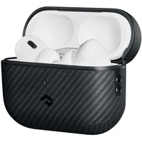 Pitaka MagEZ Aramid Case ochranný kryt Airpods Pro/Pro 2 černý/šedý - Pouzdra