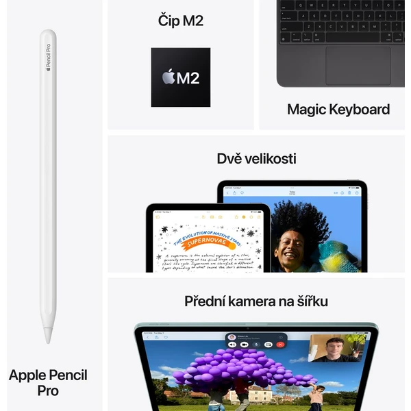 Apple iPad Air 13" 128GB Wi-Fi fialový (2024)  - Tablety - Obrázek AD84000J01
