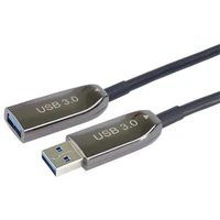 PremiumCord USB-A/USB-A prodlužovací optický kabel 7m černý - Kabely a redukce