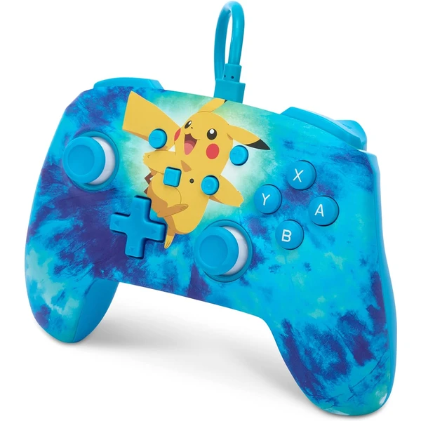 PowerA Enhanced drátový herní ovladač - Tie Dye Pikachu (Switch) - Herní ovladače - Obrázek AEQS100501