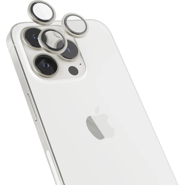 Epico hliníkové ochranné sklo na čočky fotoaparátu pro iPhone 15 Pro / 15 Pro Max stříbrná - Ochranné folie a skla - Obrázek AF00000K01