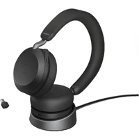 Jabra Evolve2 75 USB-C UC s nabíjecím stojánkem černá  - Sluchátka
