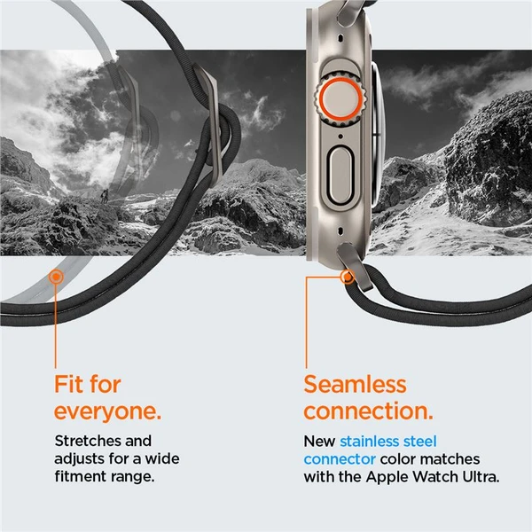 Spigen Lite Fit Ultra řemínek Apple Watch 49/46/45/44/42mm černý - Řemínky - Obrázek AGN2000P01