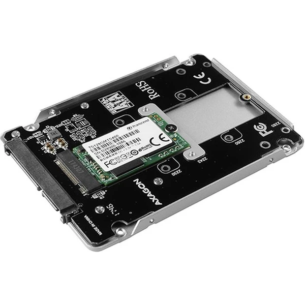 AXAGON RSSM2SD SATA M.2 SATA SSD interní 2.5' ALU box - Rámečky na disky - Obrázek AH7HF00101