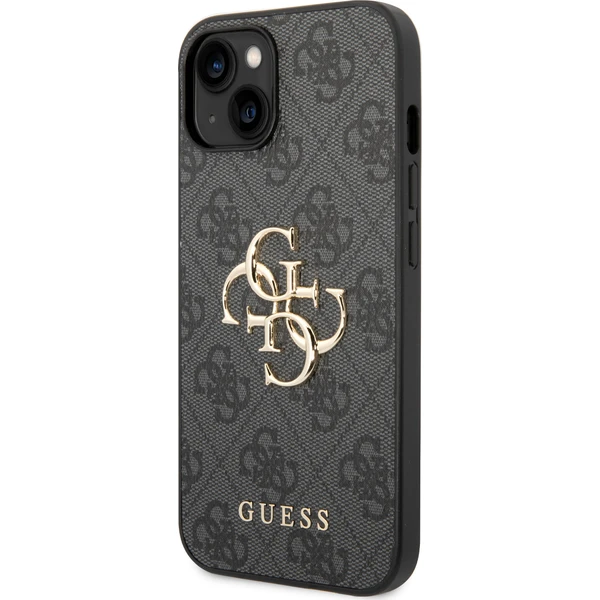 Guess PU 4G Metal Logo kryt iPhone 15 šedý - Pouzdra - Obrázek AHX4000701