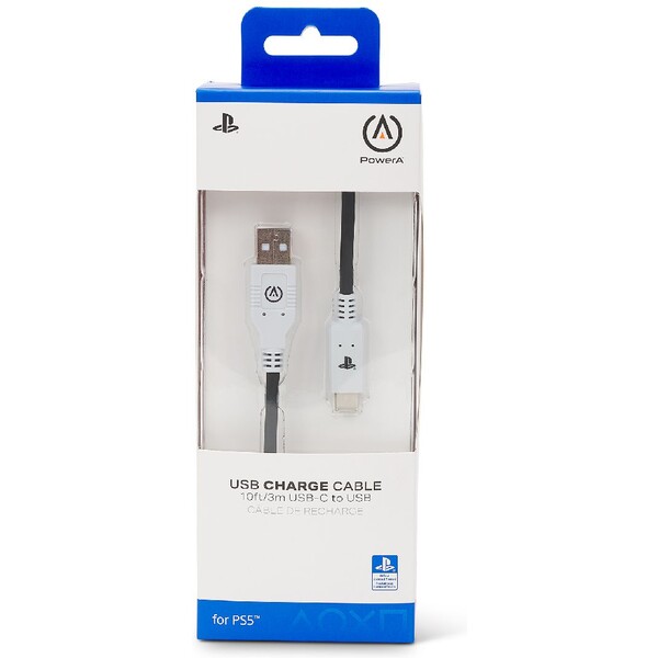 PowerA USB-C nabíjecí a datový kabel pro PS5 Černá/bílá