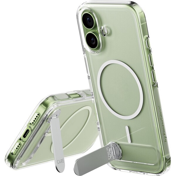 PanzerGlass® CARE Kickstand kryt s MagSafe Apple iPhone 17 stříbrný/bílý