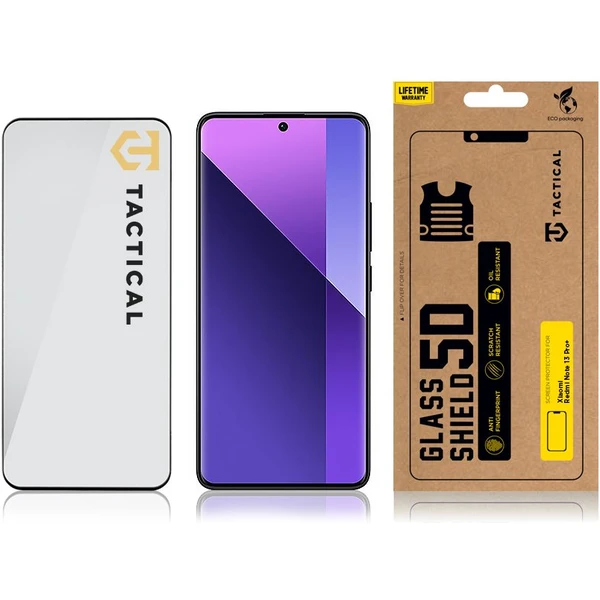 Tactical Glass Shield 5D sklo pro Xiaomi Redmi Note 13 Pro+ 5G černé - Ochranné folie a skla - Obrázek AL32000O01