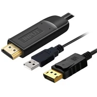 PremiumCord HDMI 2.0/DisplayPort 1.2 kabel 4K 2m černý - Kabely a redukce
