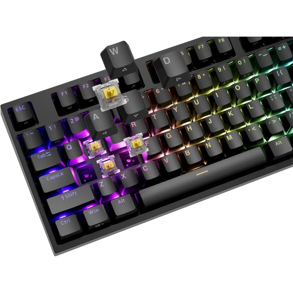 Genesis Thor 404 herní klávesnice Gateron Yellow Pro US černá - Klávesnice - Obrázek ANBE000K01