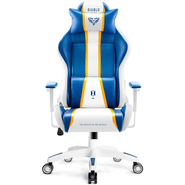 Herní židle Diablo X-One 2.0 Normal Size:modrá Bílá/modrá