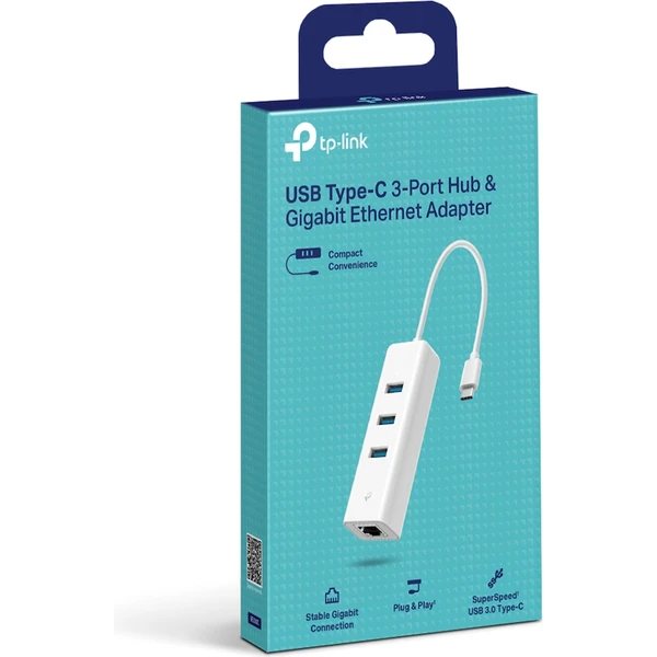 TP-Link UE330C 3-Port Hub a Gigabit Ethernet Síťový Adaptér - Smarty.cz