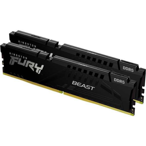 Kingston Fury Beast 64GB 5200MHz CL40 DDR5 DIMM (2x32) Black kf552c40bbk2-64 Černá