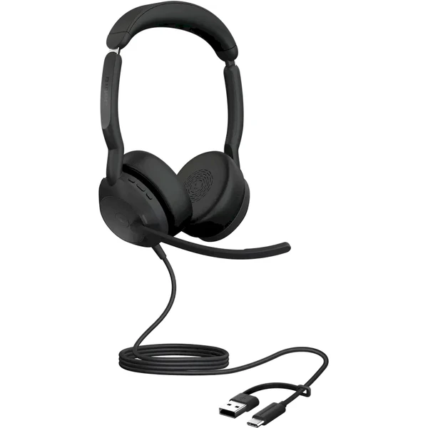 Jabra Evolve2 50 USB-C/A MS Stereo sluchátka černá - Sluchátka - Obrázek AP4J000K01