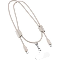 Epico šňůrka na telefon s USB-C na USB-C kabelem béžová - Popruhy a crossbody