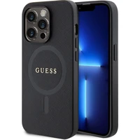 Guess PU Saffiano MagSafe kryt iPhone 15 Pro černý - Pouzdra