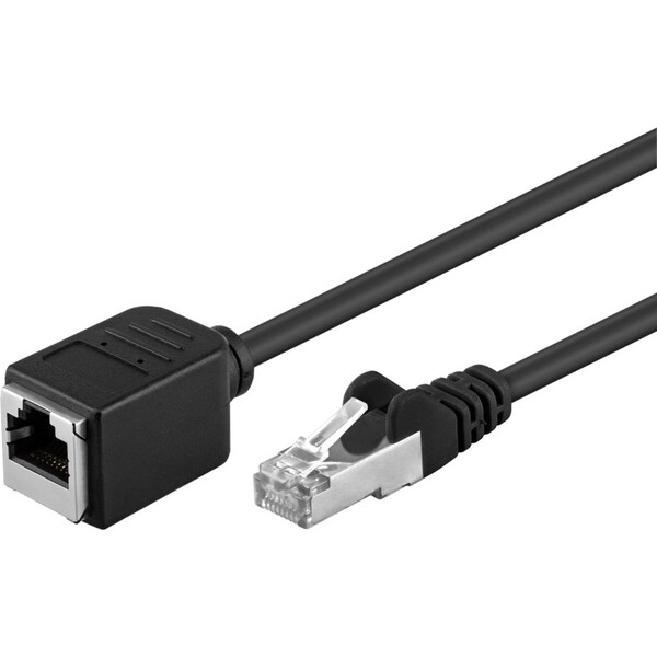 PremiumCord RJ45/RJ45 Cat5e FTP prodlužovací patch kabel 5m černý