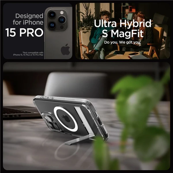 Spigen Ultra Hybrid S MagFit kryt iPhone 15 Pro čirý - Pouzdra - Obrázek ASW8000601