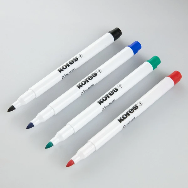 Kores K-MARKER popisovače na bílé tabule a flipcharty s tenkým hrotem 4 barvy - Popisovače - Obrázek AT7H000K01