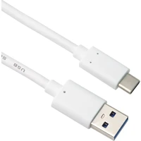PremiumCord USB-C/USB-A napájecí kabel 60W 1m bílý - Kabely a redukce