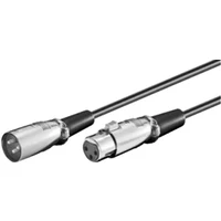 PremiumCord XLR/XLR prodlužovací kabel 2m černý - Kabely a redukce