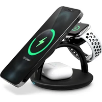CONNECT IT MultiCharge 3v1 MagSafe Wireless Fast Charge bezdrátová nabíječka černá - Nabíječky