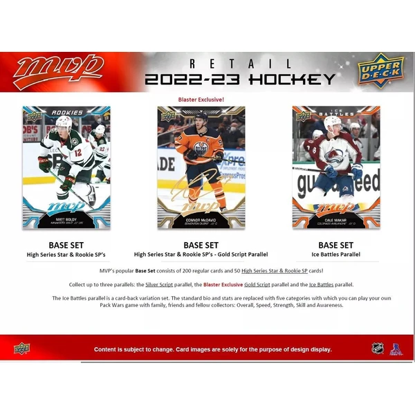 Hokejové karty Upper Deck - 22-23 MVP Retail Balíček  - Hokejové karty - Obrázek AYF3G00101