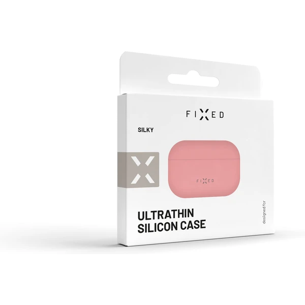 FIXED Silky silikonové pouzdro pro Apple AirPods Pro/Pro 2 růžové - Pouzdra - Obrázek AYS1000601