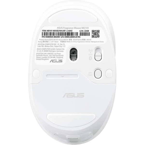 ASUS MD101 myš bílá - Myši - Obrázek AYTI000K01