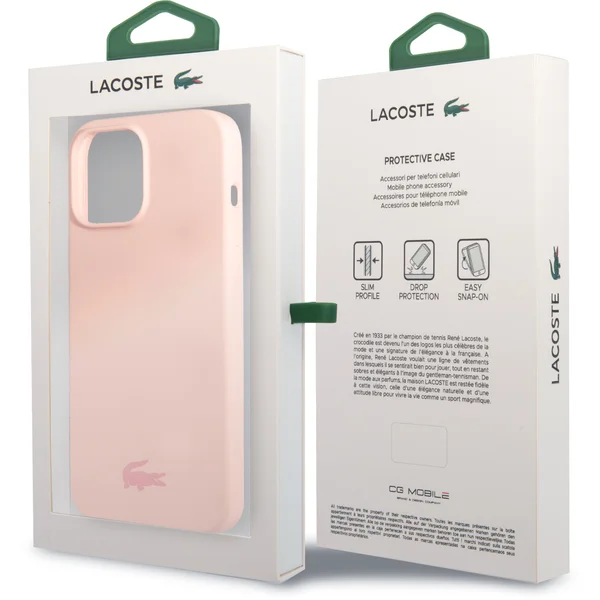 Lacoste Liquid Silicone Glossy Printing Logo Kryt pro iPhone 13 Pro ...