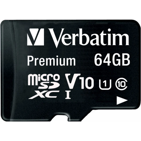 Verbatim Premium microSDXC 64GB + SD adaptér - Paměťové karty - Obrázek B063000O01