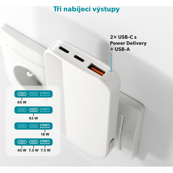 Epico UltraBoost Flat GaN 65W nabíječka bílá - Nabíječky - Obrázek B0LL000K01