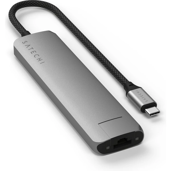Satechi 7v1 USB-C Slim víceportový adaptér s Ethernetem vesmírně šedý - USB huby - Obrázek B0OC000J01