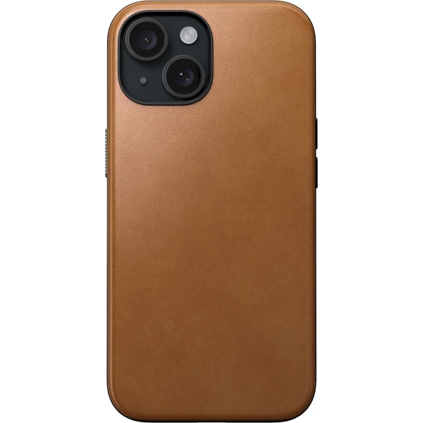 Nomad Modern Leather MagSafe kryt iPhone 15 english tan - Pouzdra - Obrázek B0Q1000P01