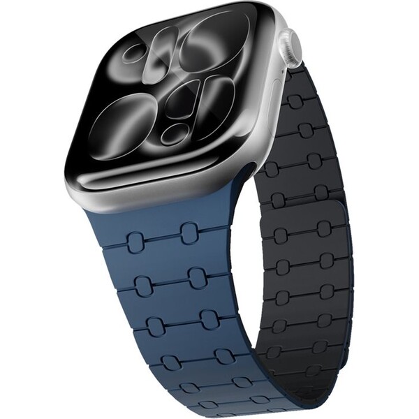 Epico Magnetic+ silikonový řemínek pro Apple Watch 42/41/40/38mm modrý Modrá